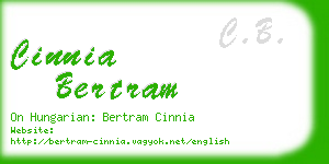 cinnia bertram business card